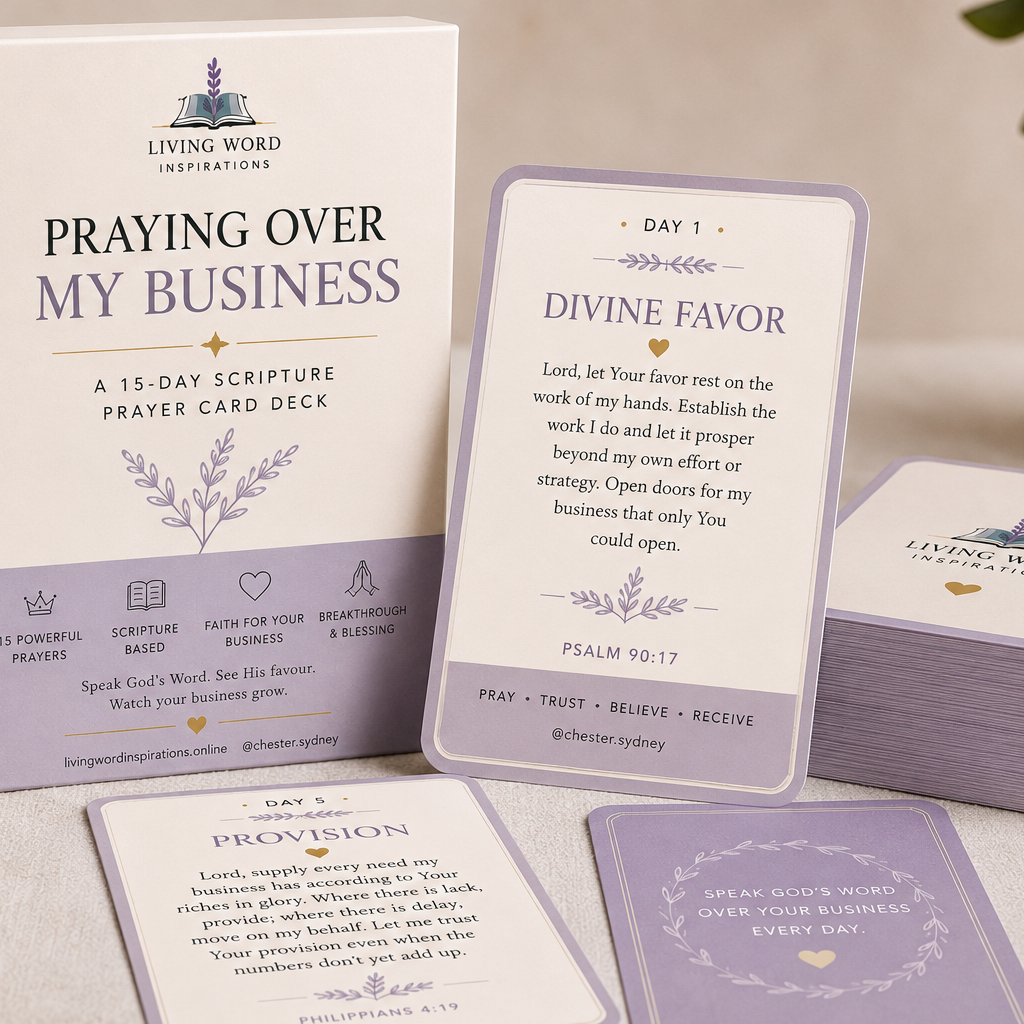 Praying Over My Business Card Deck